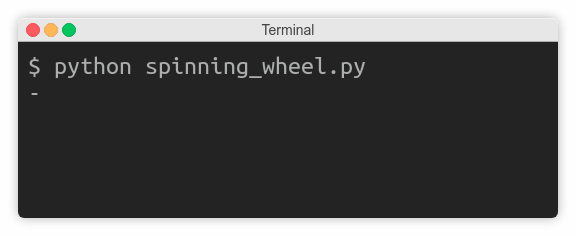 Indefinite animation in the terminal