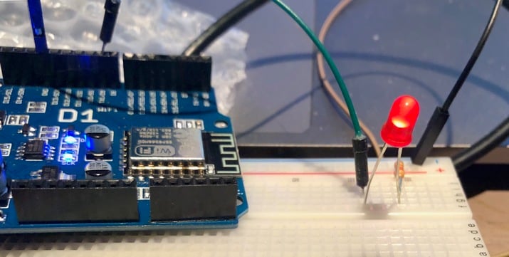 MicroPython LED on a Breadboard