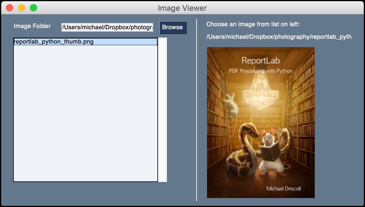 PySimpleGUI Image Viewer