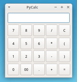 PyCalc's Graphical User Interface