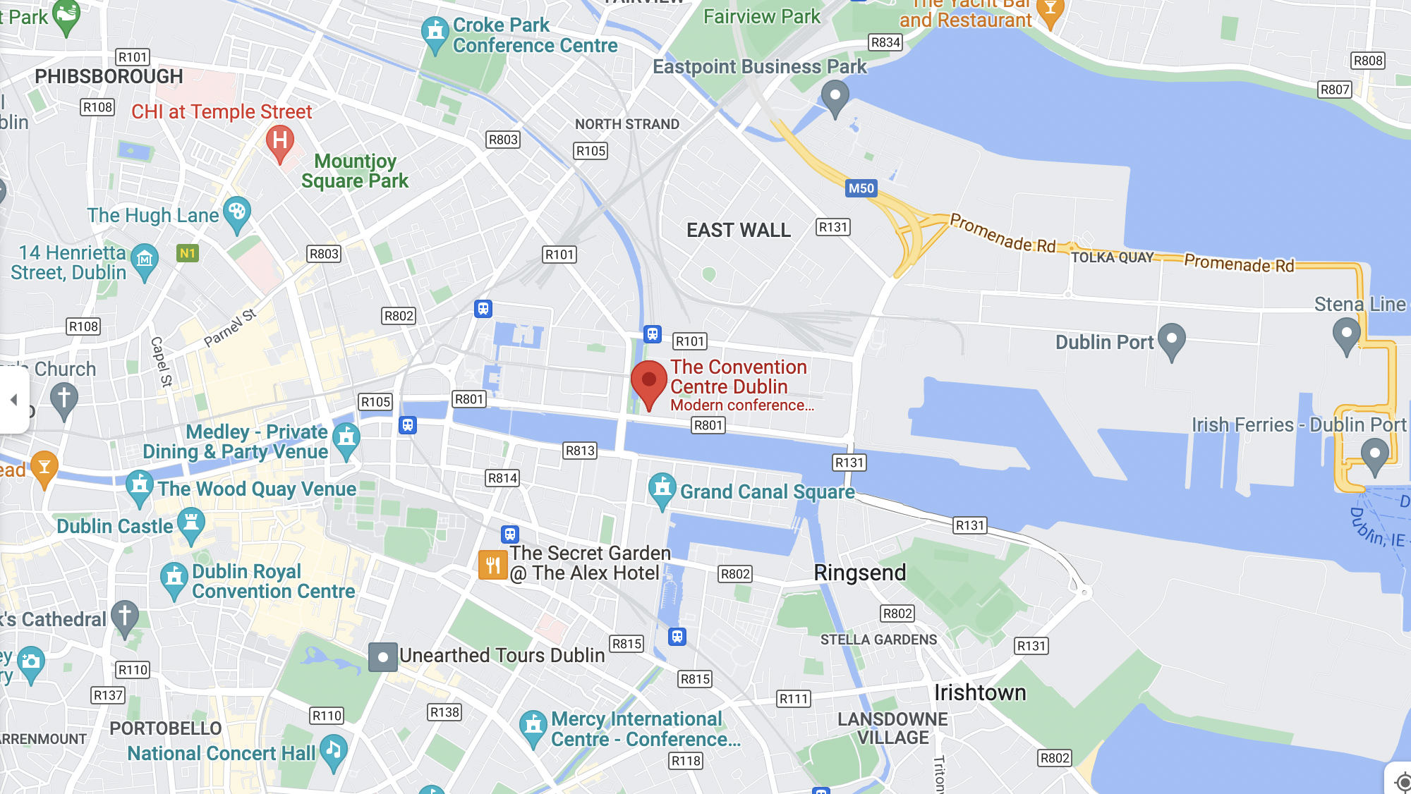 The Convention Center Dublin Google Maps Location