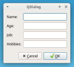 PyQt Dialog-Style application example