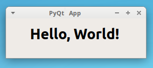 Hello World PyQt GUI application