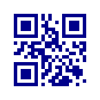 This is an image of a QR Code with dark blue data modules