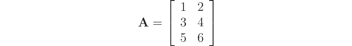 Matrix to represent using NumPy