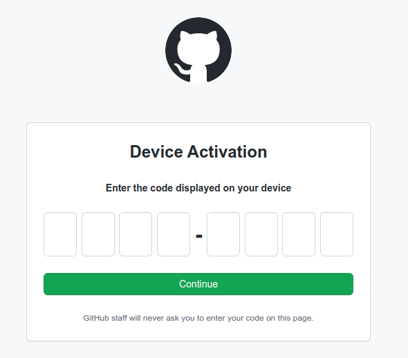 Device Activation on GitHub
