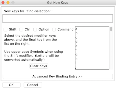 idle settings new keys popup window