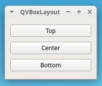 PyQt QVBoxLayout example
