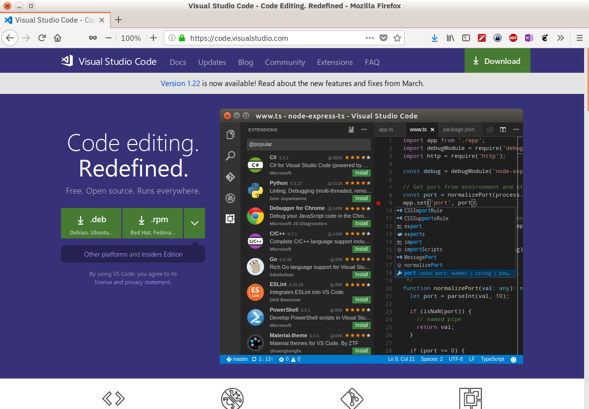 Visual Studio Code Web Site