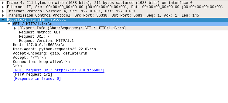 HTTP Request with expanded details in wireshark